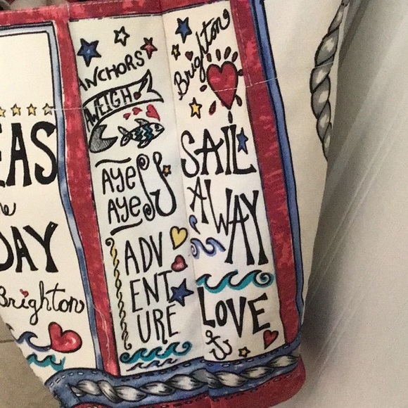 Brighton “Seas the Day” Nautical canvas tote. NEW w/ tags. Ready to cruise! - Picture 6 of 7